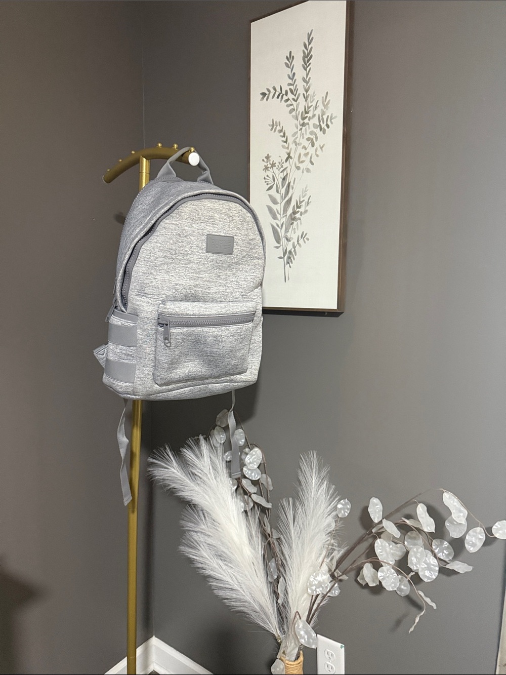 Dagne Dover Heather Gray Backpack in Light Gray